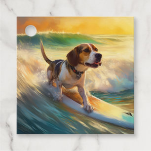 Surfning av beagle-segment gåvor etiketter