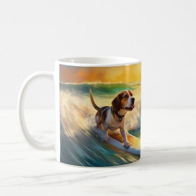 Surfning av beagle-segment kaffemugg (Vänster)