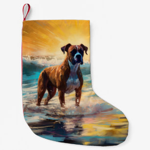 Surfning av boxerbåge liten julstrumpa