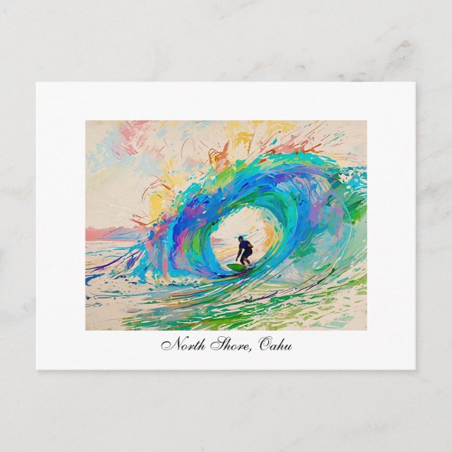 Surfning av cylindern vykort (Framsida)