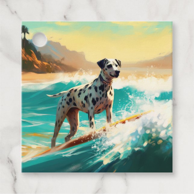 Surfning av Dalformation Beach-färg Gåvor Etiketter (Framsida)