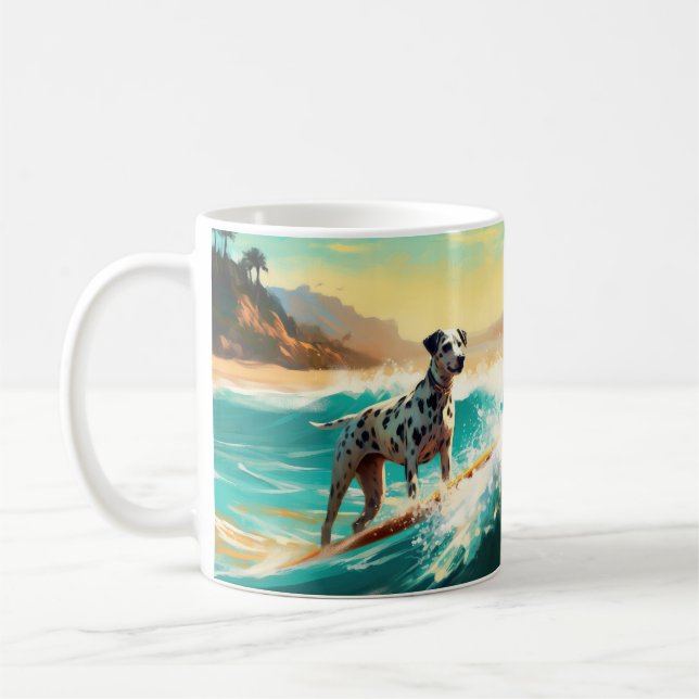 Surfning av Dalformation Beach-färg Kaffemugg (Vänster)