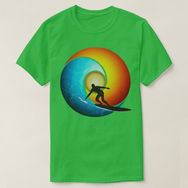 Surfning av den ändlösa sommarvågen v2 t shirt (Design framsida)