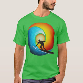 Surfning av den ändlösa sommarvågen v2 t shirt