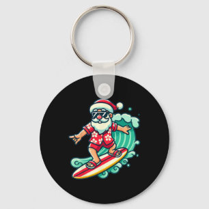 Surfning av den tropiska jultomten Julafton i Nyckelring