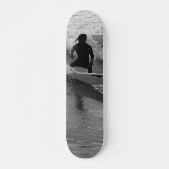 Surfning av den Vinkara gråskalan Skateboard Bräda 20 Cm (Framsida)