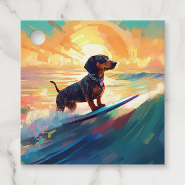 Surfning av docka gåvor etiketter (Framsida)