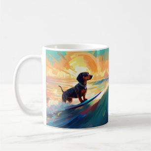 Surfning av docka kaffemugg