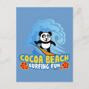 Surfning av kakaobas Roligt Vykort