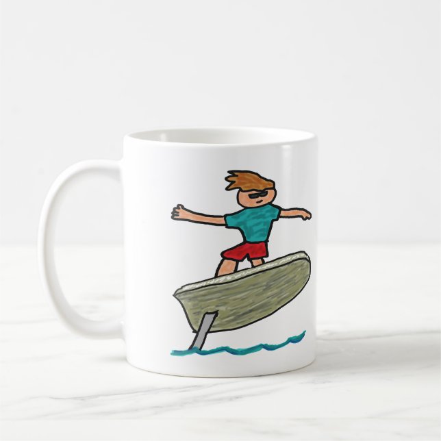 Surfning av olja kaffemugg (Vänster)