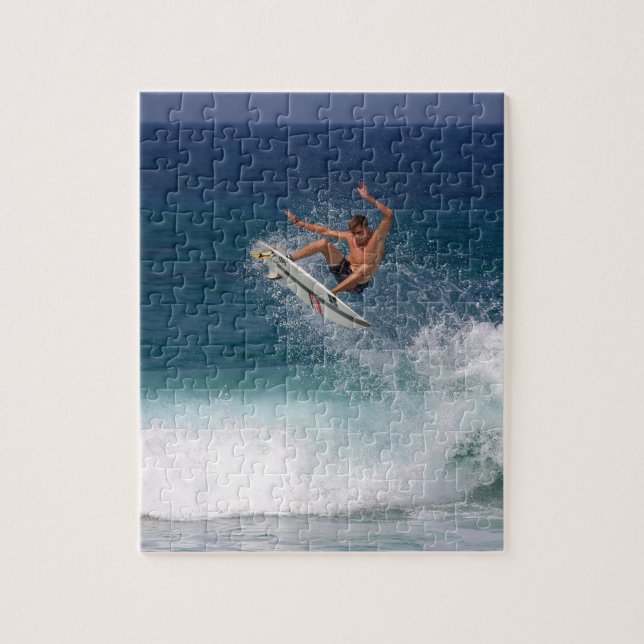 Surfning av tropiska vågar pussel (Vertikal)