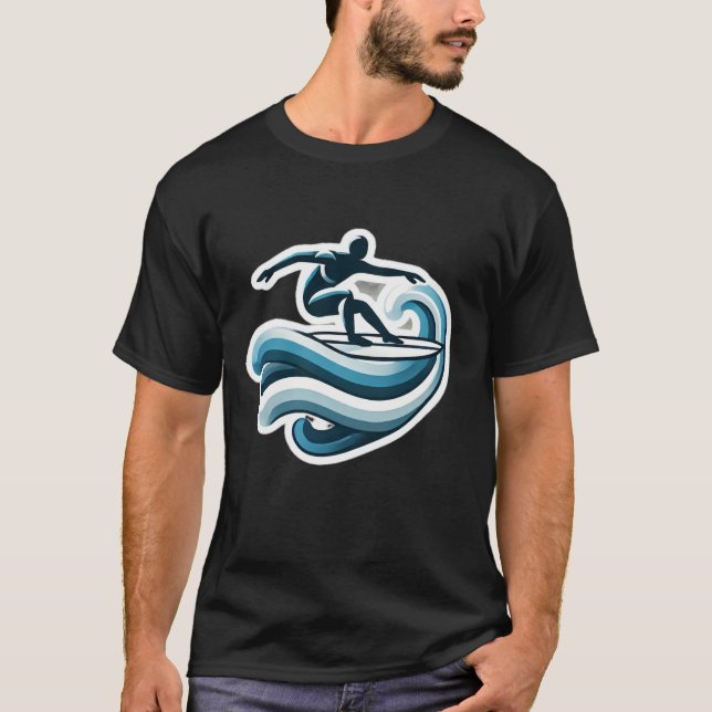 Surfning av vinkar T-shirt (Framsida)