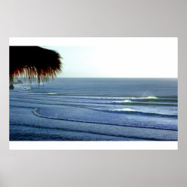 Surfning av Vinkara bryggning på Bali Poster