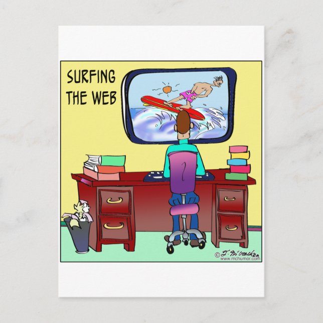 Surfning av Webben Vykort (Framsida)