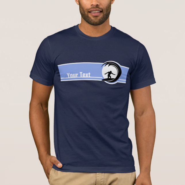 Surfning; blå tee (Framsida)