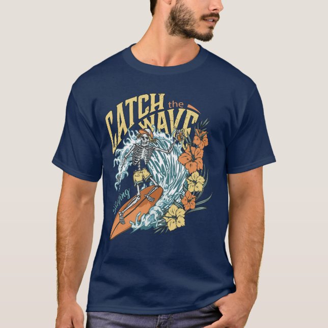 Surfning - Fånga vågen T Shirt (Framsida)