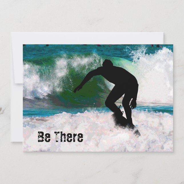 Surfning i havsskum inbjudningar (Framsida)