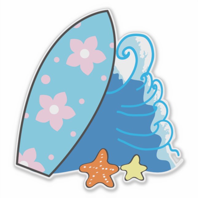 Surfning Klistermärken (Framsida)