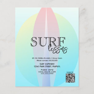 Surfning lektion vuxna barn företag  flygblad