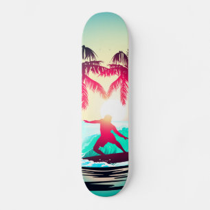 Surfning med handflatan träd mini skateboard bräda 18,5 cm