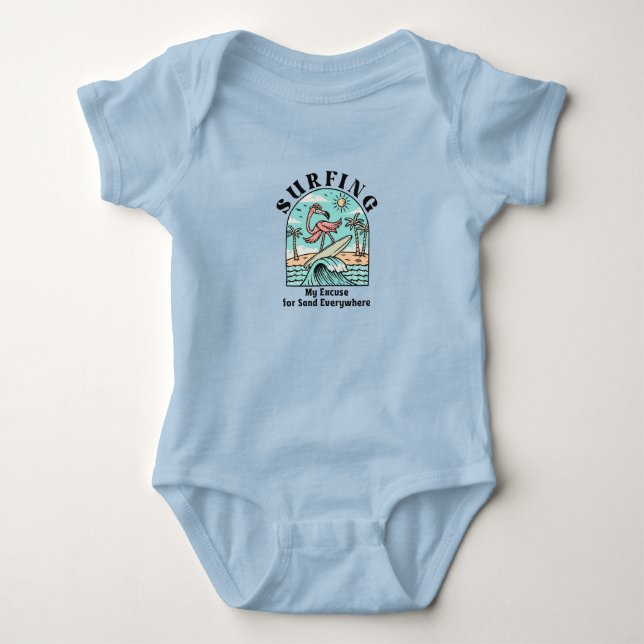 Surfning, min ursäkt för Sand överallt T Shirt (Framsida)