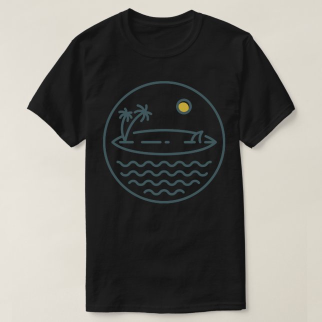 Surfning på sommaren t shirt (Design framsida)
