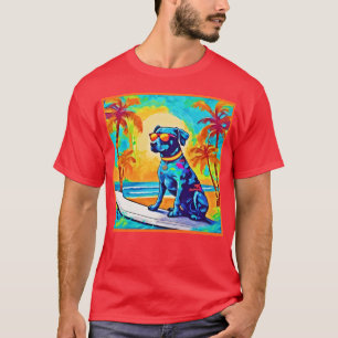 Surfning Pooch: Beach Sunglass T Shirt
