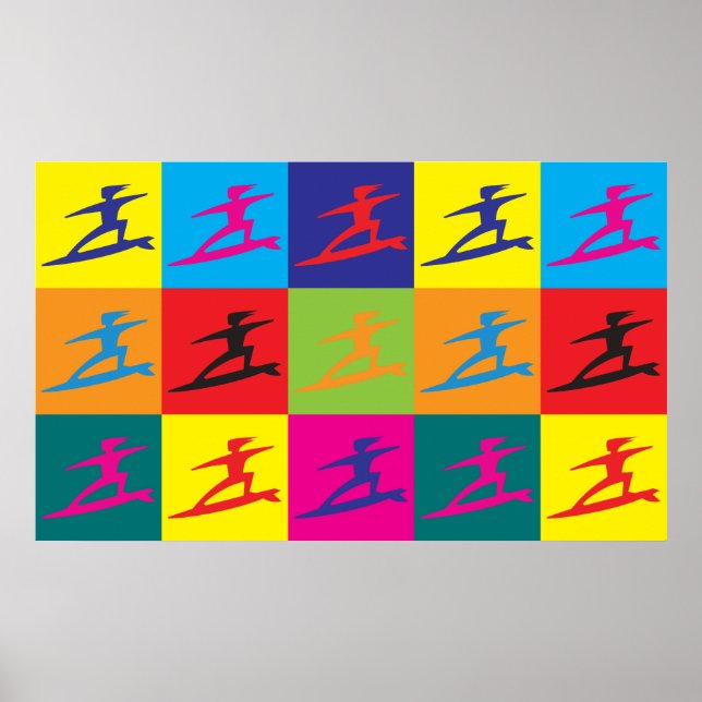 Surfning Pop Art Poster (Framsidan)