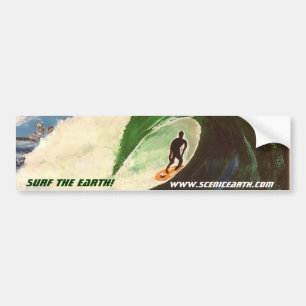 Surfning Surfer Ocean Tube Ride Car Sticker Art Bildekal