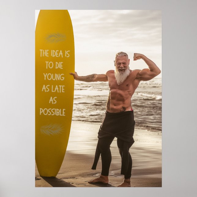 Surfning | Tidigare stark positiv man | Motivering Poster (Framsidan)