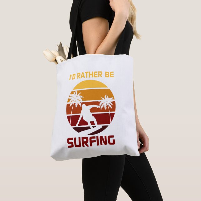 Surfning Totebag Tygkasse (Närbild)