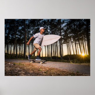 Surfning vid skater av surfa poster