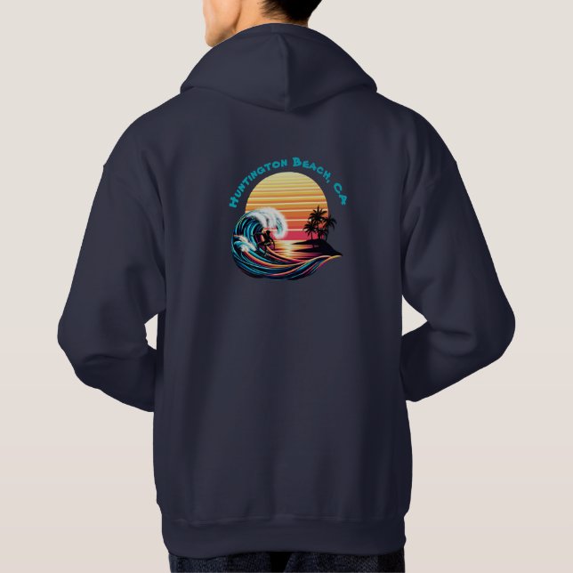 Surfning vid solnedgång hoodie (Baksida)