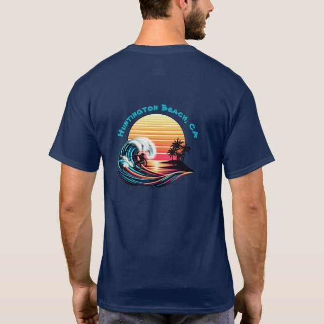 Surfning vid solnedgång t shirt (Baksida)