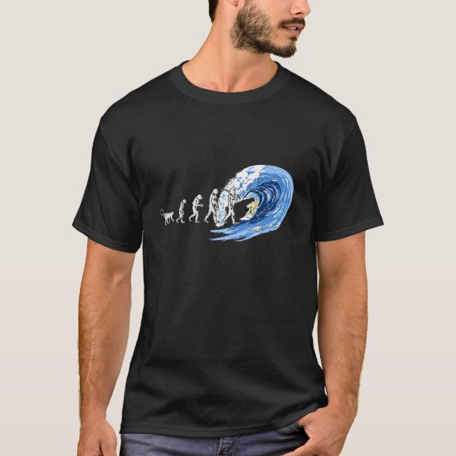 Surfningens anda Människans utveckling  T Shirt (Framsida)