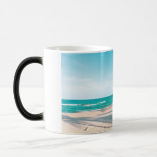 Surfor på stranden dekorativ kudde magisk mugg