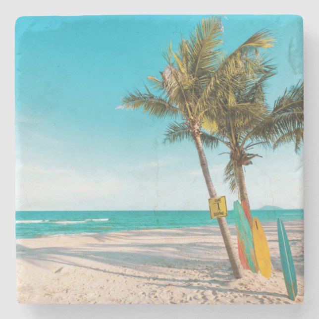 Surfor på stranden dekorativ kudde stenunderlägg (Framsidan)