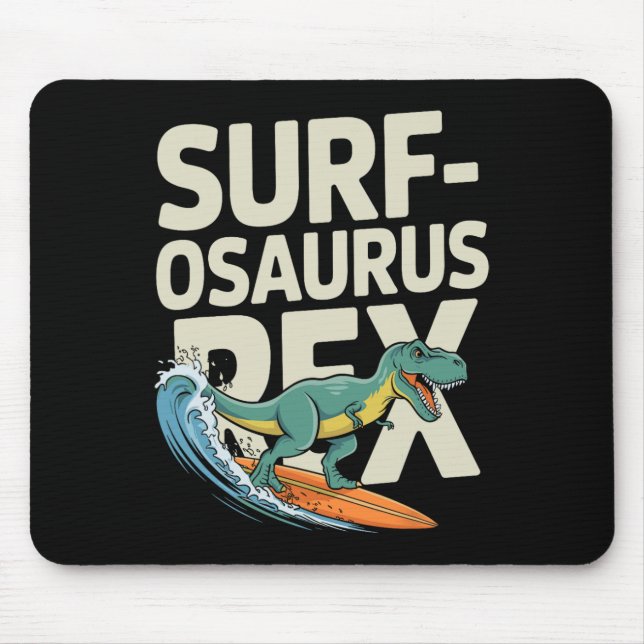 Surfosaurus Rex Rolig Surfande Dinosaurie  Musmatta (Framsidan)