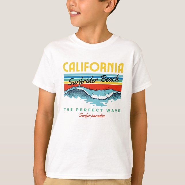 Surfrider Beach California Cute Gift T Shirt (Framsida)