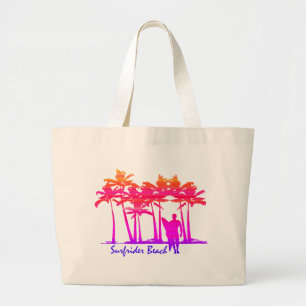 Surfrider Beach Hawaiian Handflatan Träd Blend Jumbo Tygkasse