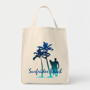 Surfrider Beach Hawaiian Handflatan Träd Blend Tygkasse