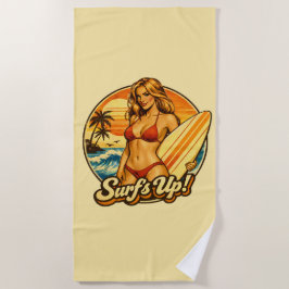 Surf's Up Bikini Pin-Up | Retro Surfbutik Grafik