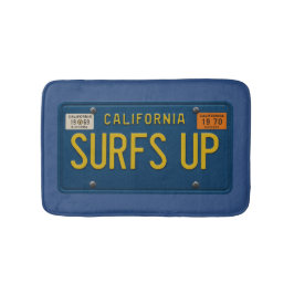 Surfs Up Retro 1969 California License Plate Surf Badrumsmatta