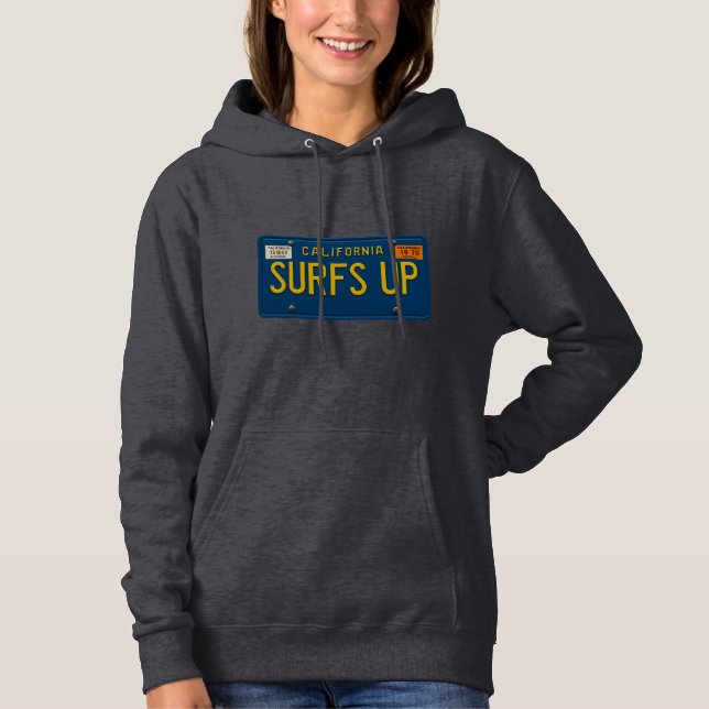 Surfs Up Retro 1969 California Registreringsskylt  T Shirt (Framsida)