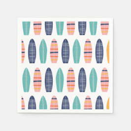 Surfs UP Rosa retro van surfboard Pappersservett