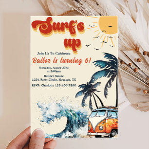 Surfs up Sunshine Beach Birthday Inbjudningar