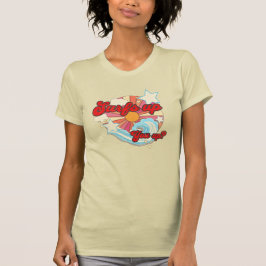 Surf's Up You Up Retro 70-talets Pastell Strand Kv T Shirt