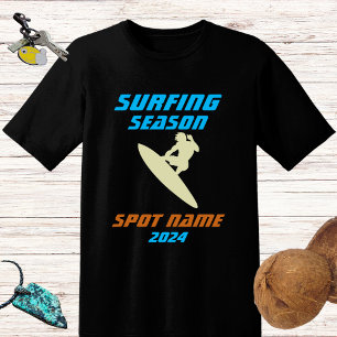 Surfsäsongen - namn- och ytblåsdesign t shirt