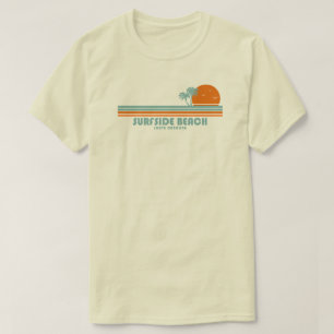 Surfside Beach South Carolina Sol Palmträd T Shirt