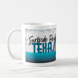 Surfside Beach Texas Surfboard Surfing Kaffemugg